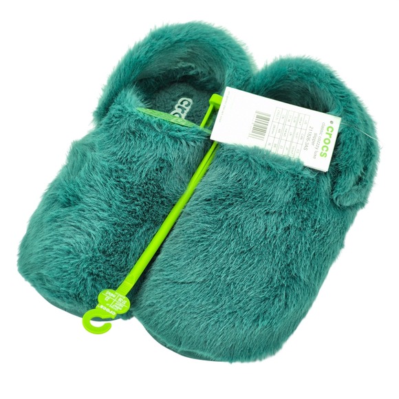 CROCS Shoes - Crocs Classic Cozzzy Luxe Slipper Adult Women's Size 7 Hosta Turquoise Teal